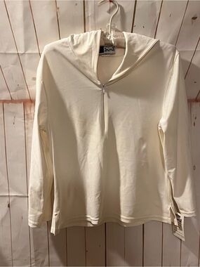 Animal Cream Half-Zip Hooded Pullover